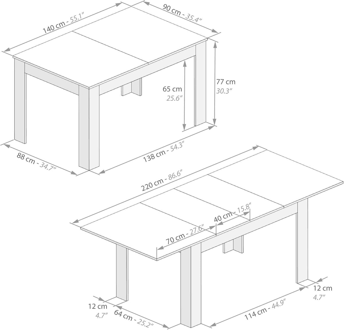 Oak Extendable Dining Table